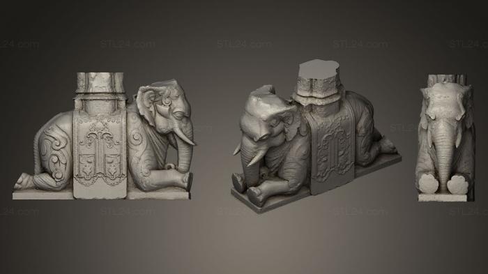 Animal figurines (Elefantentor, STKJ_0041) 3D models for cnc